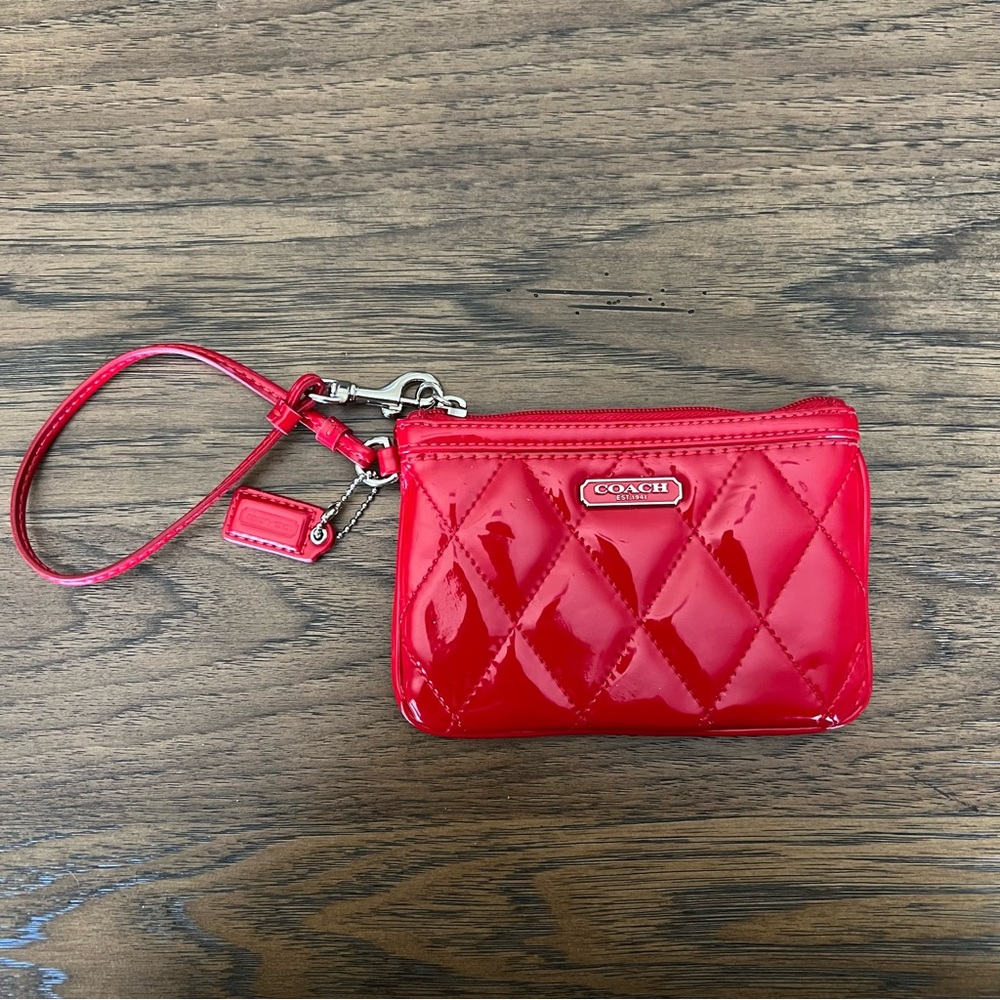Red Coach Wristlet